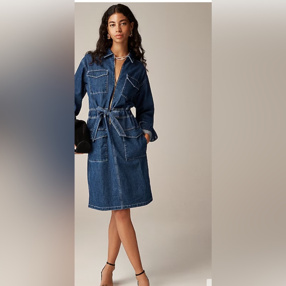 NWT JCrew Denim utility dress